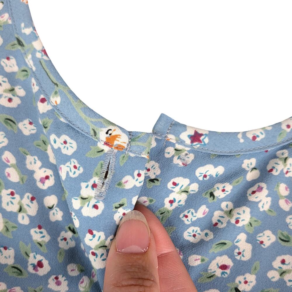 Vtg 90s Teddi Patchwork Floral Midi Dress 2X Plus Size Tie Waist Pocket Cottage - Picture 10 of 10